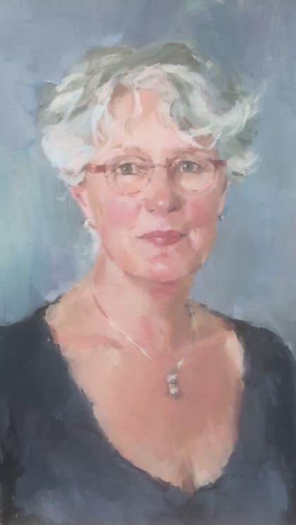 Vrouw Oilieverf op Linnen, werk van Peter Smit